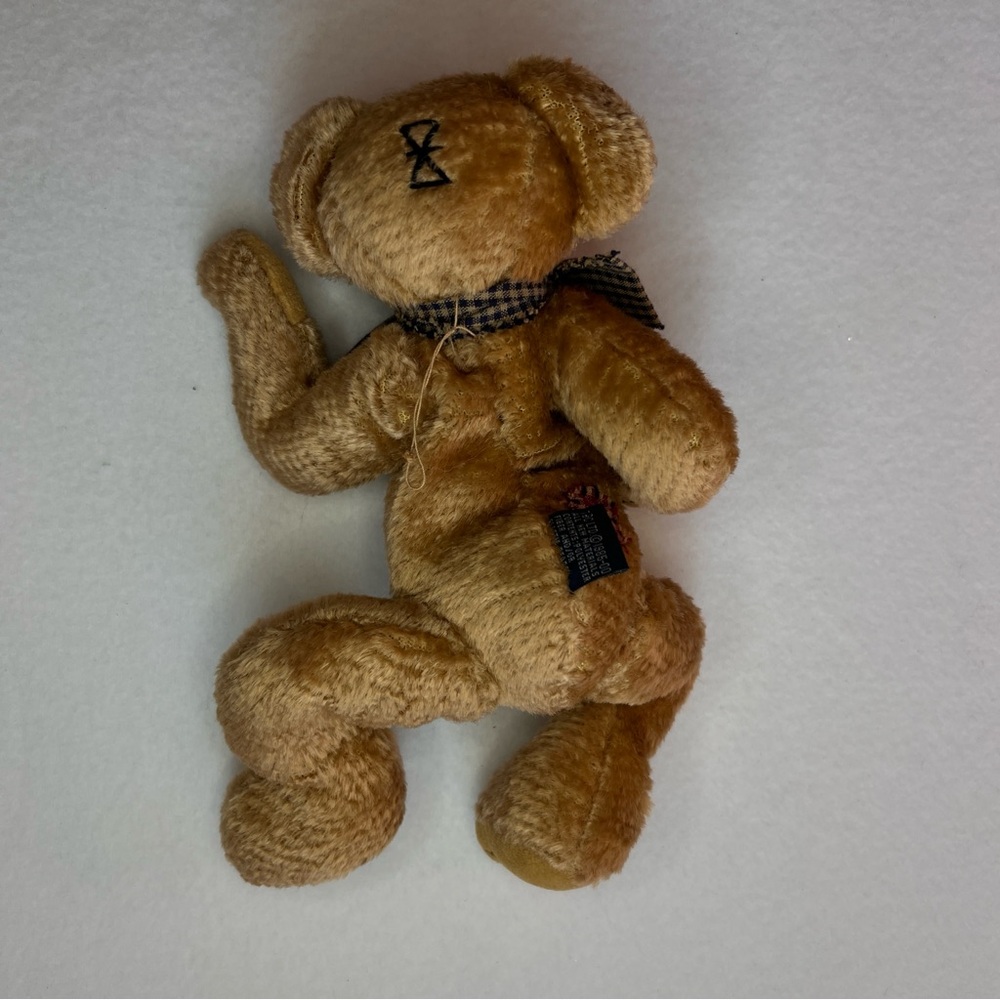 Boyds Bears Tan Plush with Checkered Bow - Picture 4 of 7